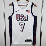 The United States team at the 24th Olympic Games 24年奥运会 美国队 白色 7号 杜兰特