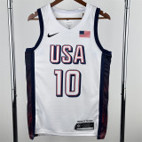 The United States team at the 24th Olympic Games  24年奥运会 美国队 白色 10号 塔图姆