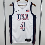 The United States team at the 24th Olympic Games 24年奥运会 美国队 白色 4号 库里