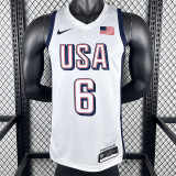 The United States team at the 24th Olympic Games 24年奥运会 美国队 白色 6号 詹姆斯
