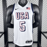 The United States team at the 24th Olympic Games 24年奥运会 美国队 白色 5号 爱德华兹