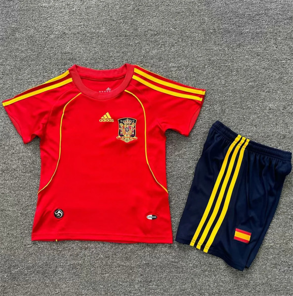 Kids kit 2008 Spain home (Retro Jersey) Thailand Quality