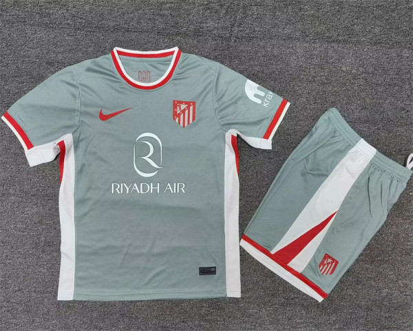 24-25 Atletico Madrid Away Set.Jersey & Short High Quality