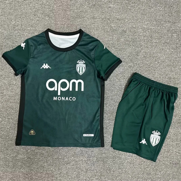 Kids kit 24-25 AS Monaco FC Away Thailand Quality