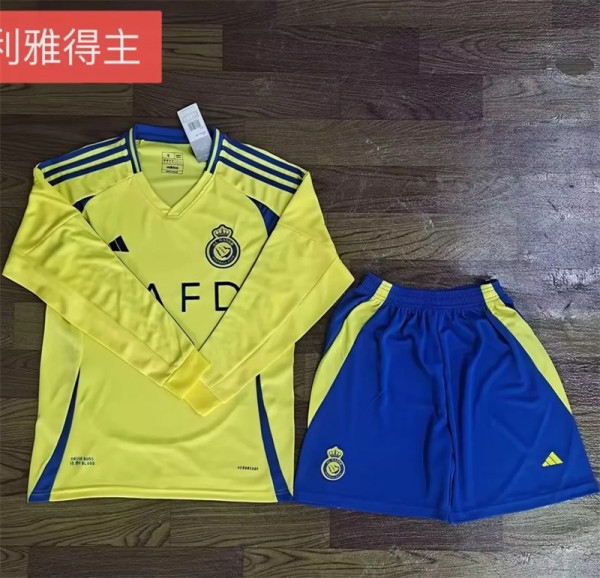 Long sleeve 24- 25 Al-Nassr FC home Set.Jersey & Short High Quality