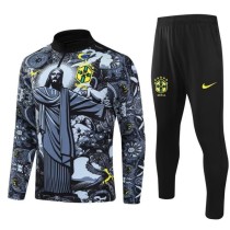 24-25 Brazil Yellowish black Adult Sweater tracksuit set