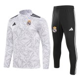 24-25 Real Madrid Gray Adult Sweater tracksuit set