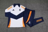 24-25 Real Madrid white Adult Sweater tracksuit set