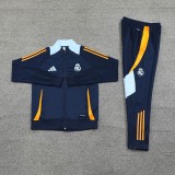 24-25 Real Madrid Jacket Bright blue Adult Sweater tracksuit set