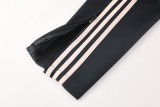 24-25 Real Madrid Jacket Light pink green Adult Sweater tracksuit set