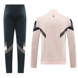 24-25 Real Madrid Jacket Light pink green Adult Sweater tracksuit set