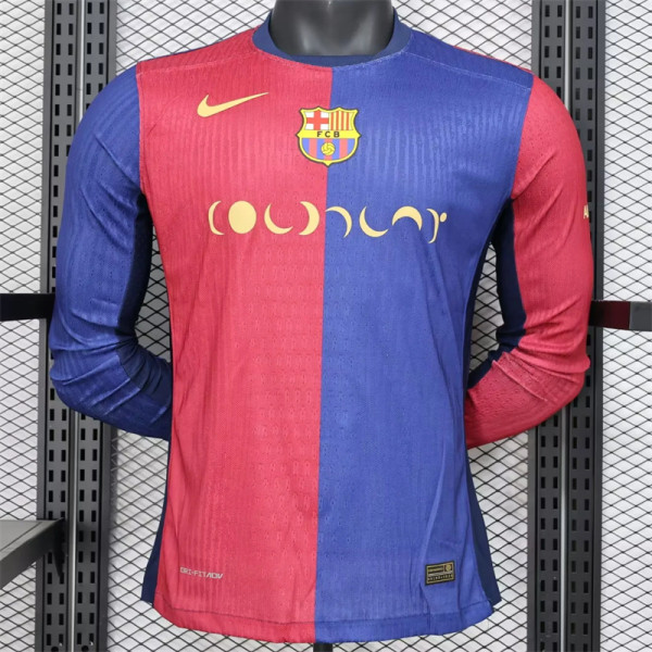 Long sleeve 24-25 FC Barcelona home Player Version Thailand Quality