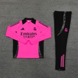 24-25 Real Madrid (rose red) Adult Sweater tracksuit set Training Suit