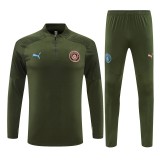 24-25  Manchester City (Army green) Adult Sweater tracksuit set Training Suit