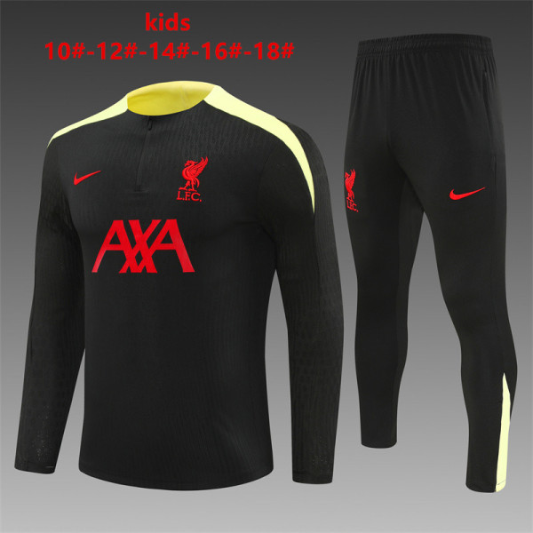 Player Version Young 24-25 Liverpool (Black and yellow) Sweater tracksuit set