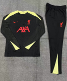 Player Version Young 24-25 Liverpool (Black and yellow) Sweater tracksuit set