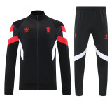 25-26 Manchester United (black) Jacket Adult Sweater tracksuit set