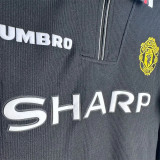 Long sleeve 98-99 Manchester United Away Retro Jersey Thailand Quality