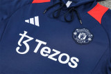 24-25 Manchester United Hoodie Sweatshirt Set Soccer Jacket
