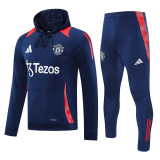 24-25 Manchester United Hoodie Sweatshirt Set Soccer Jacket