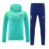 24-25 Brazil Hoodie Sweatshirt Set Soccer Jacket