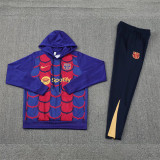 24-25 Barcelona Hoodie Sweatshirt Set Soccer Jacket