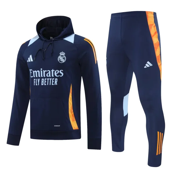 24-25 Real Madrid Hoodie Sweatshirt Set Soccer Jacket
