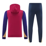 24-25 Barcelona Hoodie Sweatshirt Set Soccer Jacket