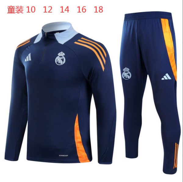 Young 24-25 Real Madrid (Upper cyan) Sweater tracksuit set