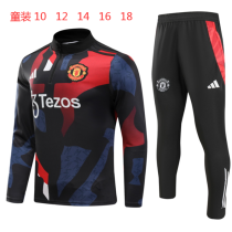 Young 24-25 Manchester United (Red Blue Black) Sweater tracksuit set