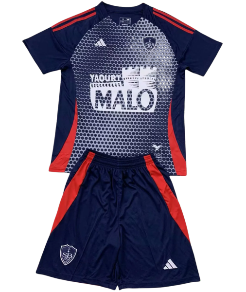 24-25 Stade Brestois Third Away Set.Jersey & Short High Quality