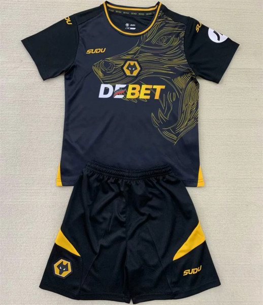 Kids kit 24-25 Wolverhampton Wanderers Away Thailand Quality