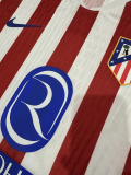 Long sleeve 25-26 Atletico Madrid home Player Version Thailand Quality