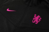 25-26 Chelsea (black) Jacket and cap set training suit Thailand Qualit