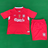Kids kit 04-05 Liverpool home (Retro Jersey) Thailand Quality