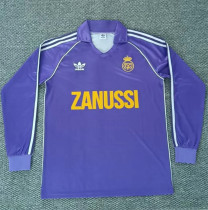 Long sleeve 84-85 Real Madrid Away Retro Jersey Thailand Quality