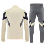 25-26 Real Madrid (Light yellow) Jacket Adult Sweater tracksuit set