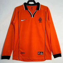 Long sleeve 1998 Netherlands home Retro Jersey Thailand Quality