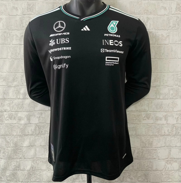 F1一级方程式赛车服 2025 Mercedes Benz  梅赛德斯奔驰黑色长袖