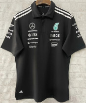 F1一级方程式赛车服 2025 Mercedes Benz  梅赛德斯奔驰黑色有领