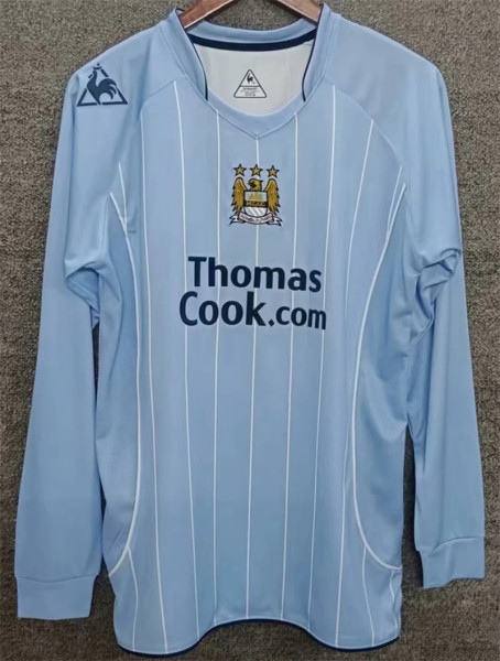 Long sleeve 07-08 Manchester City home Retro Jersey Thailand Quality