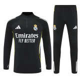 25-26 Real Madrid (black) Adult Sweater tracksuit set