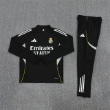 25-26 Real Madrid (black) Adult Sweater tracksuit set
