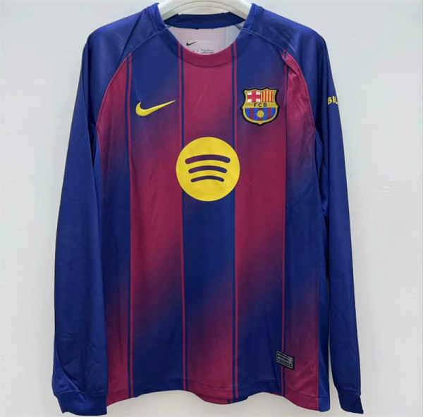 25-26 FC Barcelona home Long sleeve Thailand Quality