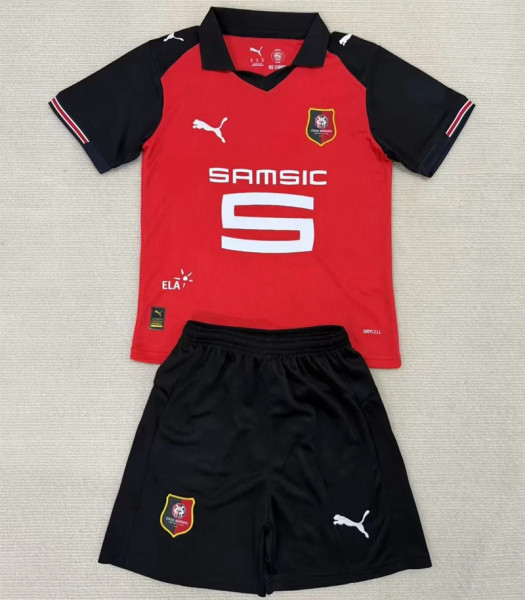 Kids kit 25-26 Stade Rennais F.C. home Thailand Quality