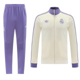 25-26 Real Madrid (beige) Jacket Adult Sweater tracksuit set