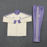25-26 Real Madrid (beige) Jacket Adult Sweater tracksuit set