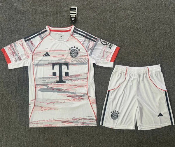 25-26 Bayern München Away Set.Jersey & Short High Quality