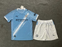 25-26 Manchester City home Set.Jersey & Short High Quality