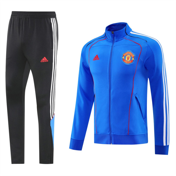25-26 Manchester United (Blue) Jacket Adult Sweater tracksuit set